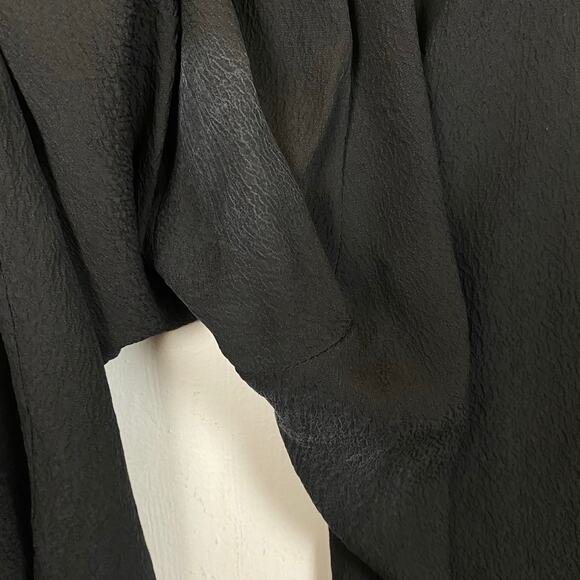 Citron Santa Monica Black 100% Silk Textured Lagenlook Pants Size 1X - Picture 7 of 7